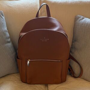 kate spade brown pebble leather backpack